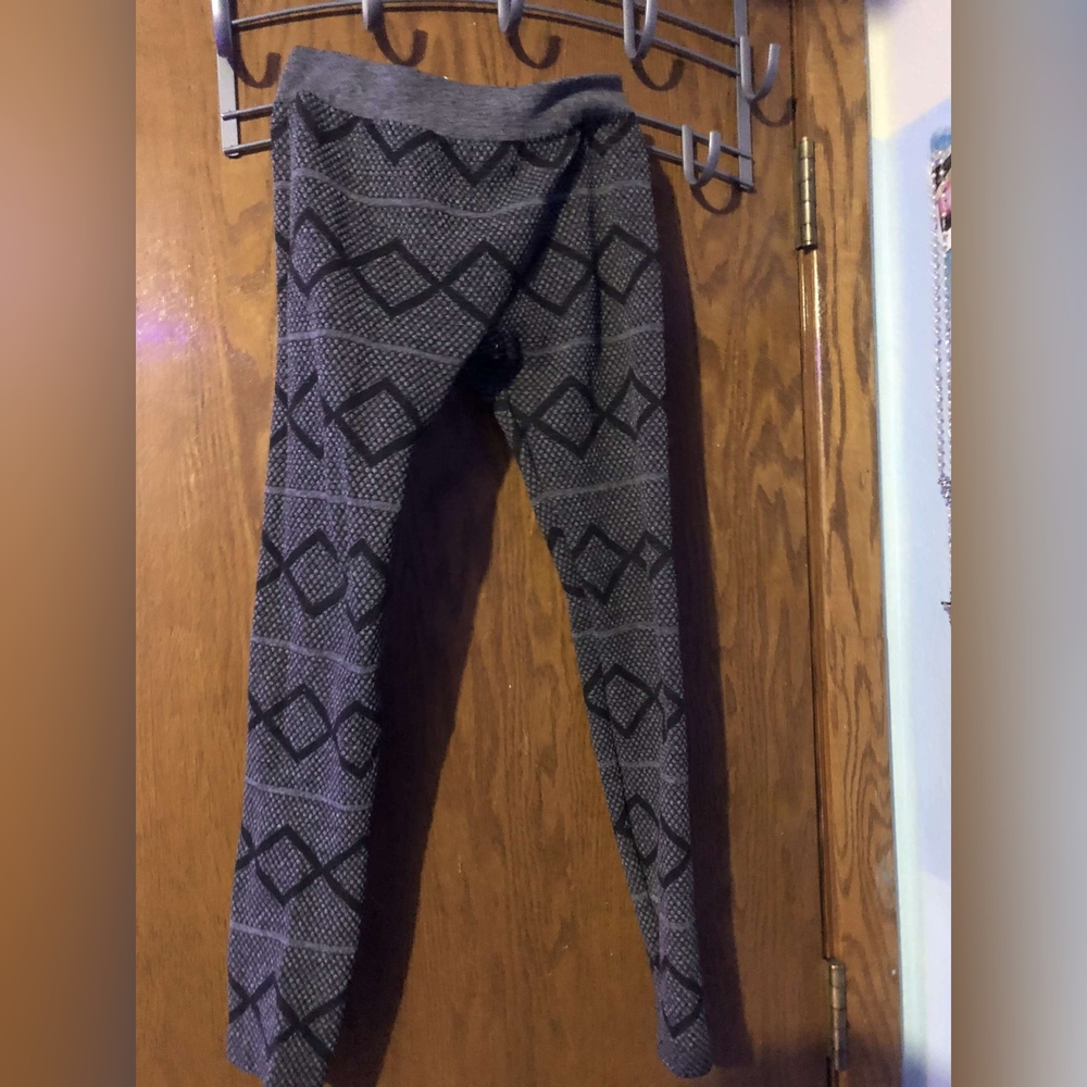 Gray and Black Patterned Kids Leggings